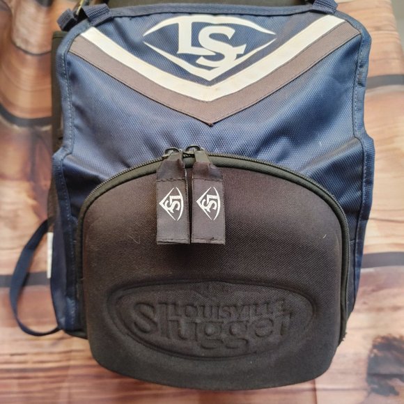 Louisville Slugger 27 Stick Back Pack Baseball Sports Bag Blue/Black - Picture 2 of 5